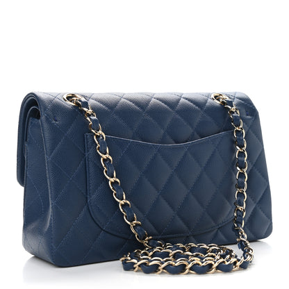 Chanel Caviar Quilted Small Double Flap Dark Blue 3 of 10
