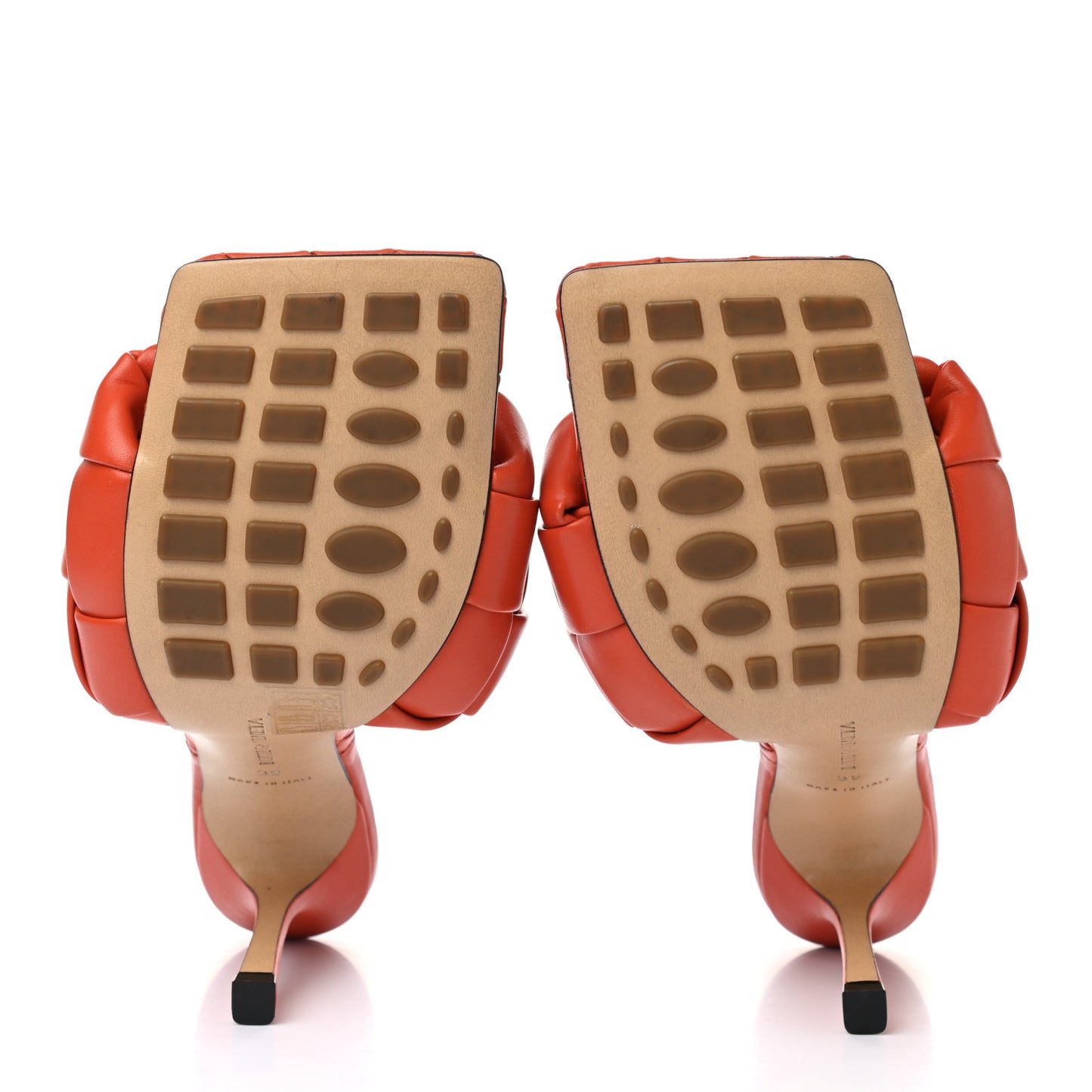 Nappa Maxi Intrecciato Lido Mule Sandals 39 Paprika