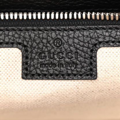Gucci Piuma Calfskin Jumbo GG Embossed Medium Messenger Bag Black 6 of 11