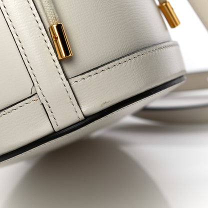 Gucci Azalea Sakai Calfskin Horsebit 1955 Drawstring Bucket Bag Mystic White 12 of 14