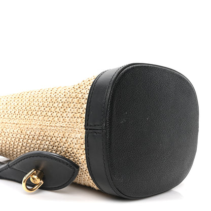 Louis Vuitton Raffia Petit Bucket Black 9 of 12