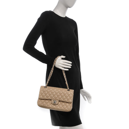 Chanel Caviar Quilted Medium Double Flap Beige Clair 2 of 19