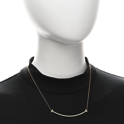 Tiffany 18K Rose Gold Large T Smile Pendant Necklace 2 of 4