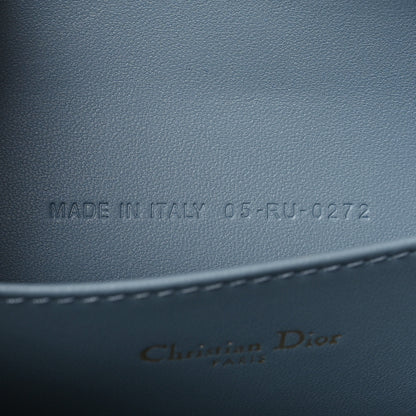 Christian Dior Supple Calfskin Cannage Large Caro Daily Pouch Cloud Blue 7 of 11
