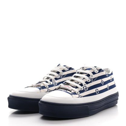 Louis Vuitton Canvas Escale Stellar Sneakers 38 Blue 3 of 13