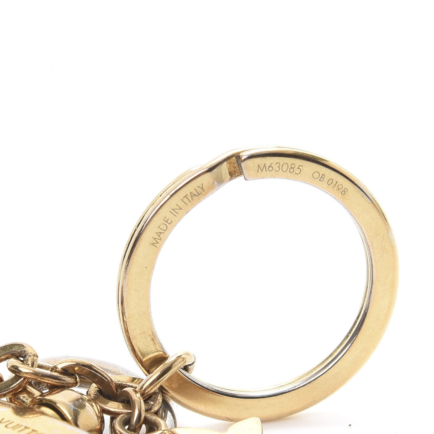Monogram Blooming Flowers BB Bag Charm Key Holder Pink