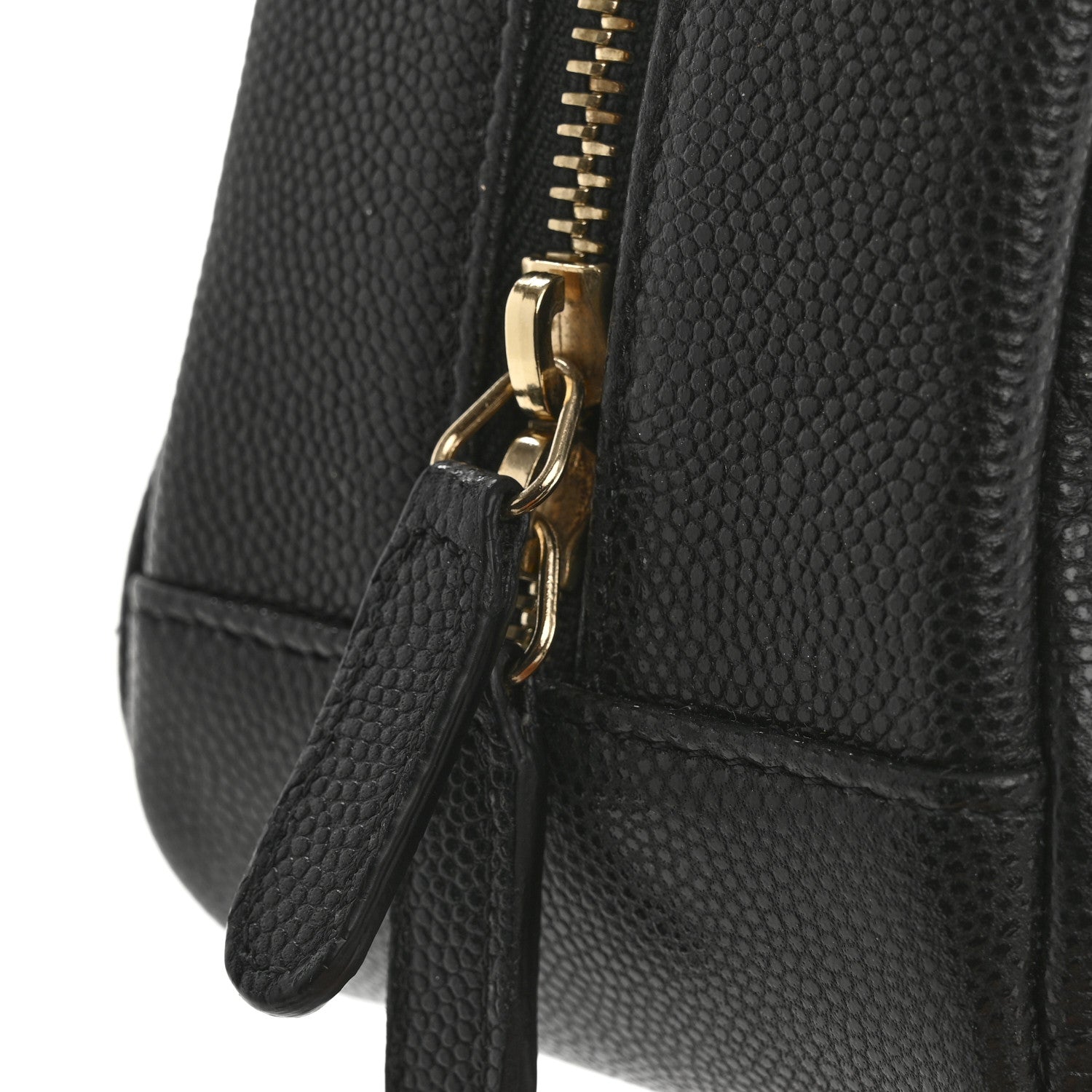 Chanel Caviar Quilted Medium Curvy Pouch Cosmetic Case Black 9 of 9