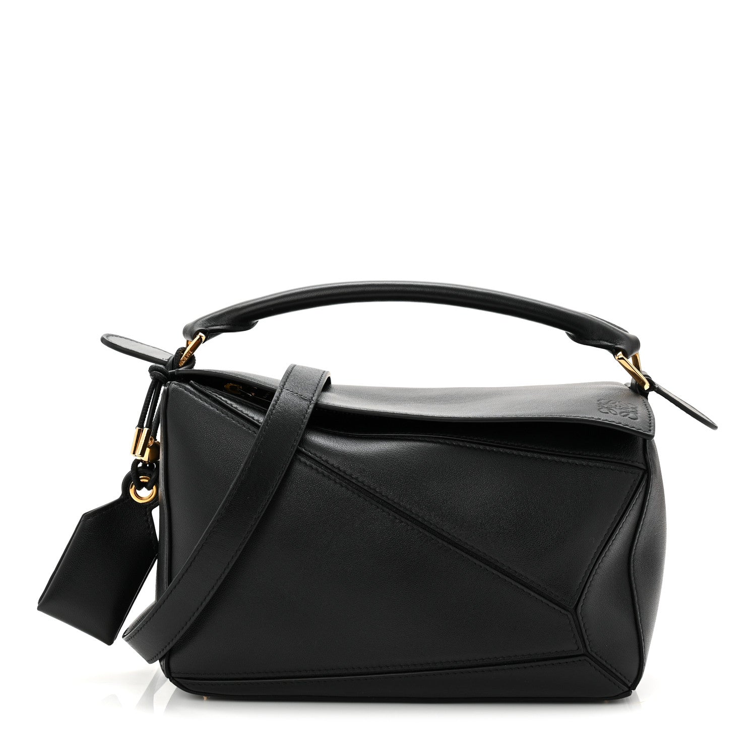 Loewe Nappa Lambskin Small Featherlight Puzzle Bag Black 1 of 9