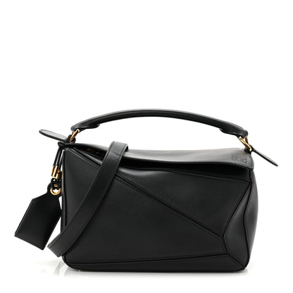 Loewe Nappa Lambskin Small Featherlight Puzzle Bag Black 1 of 9