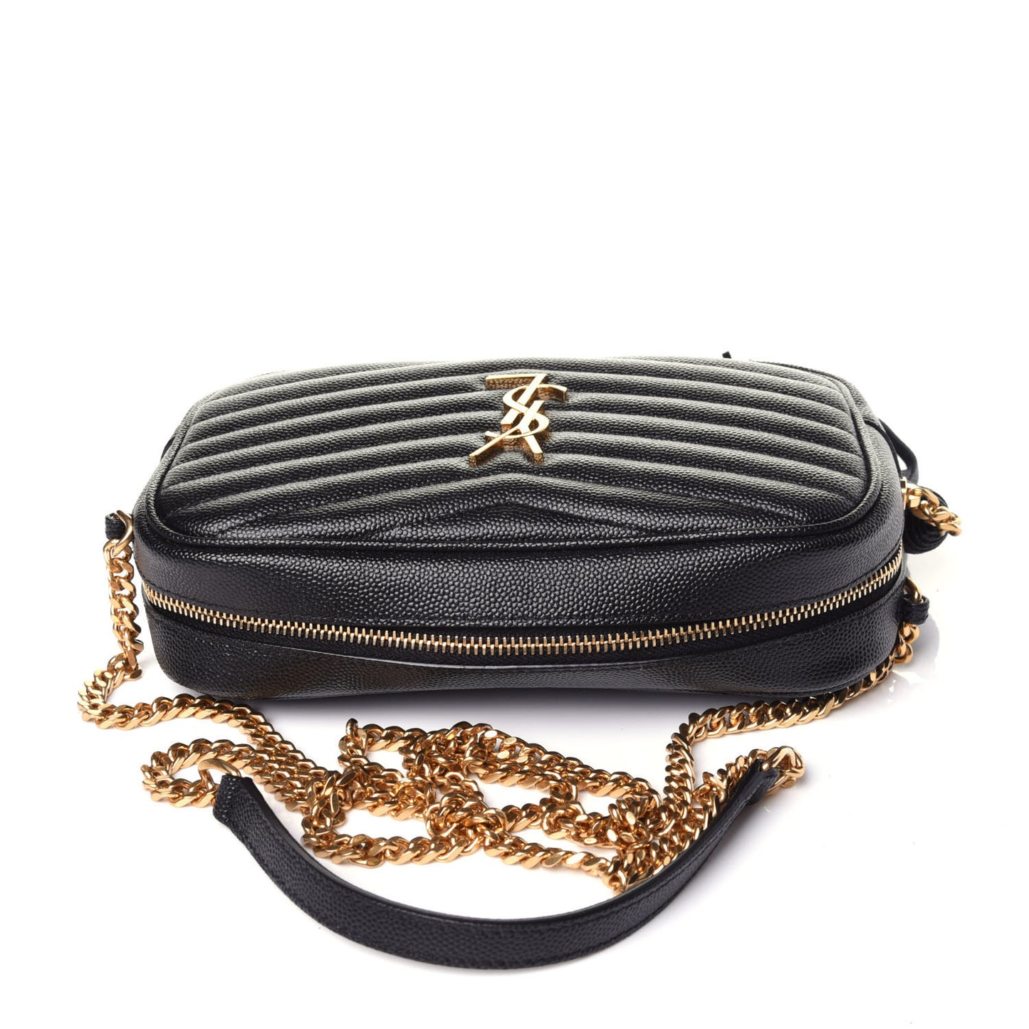 Grain De Poudre Matelasse Monogram Mini Lou Camera Bag Black