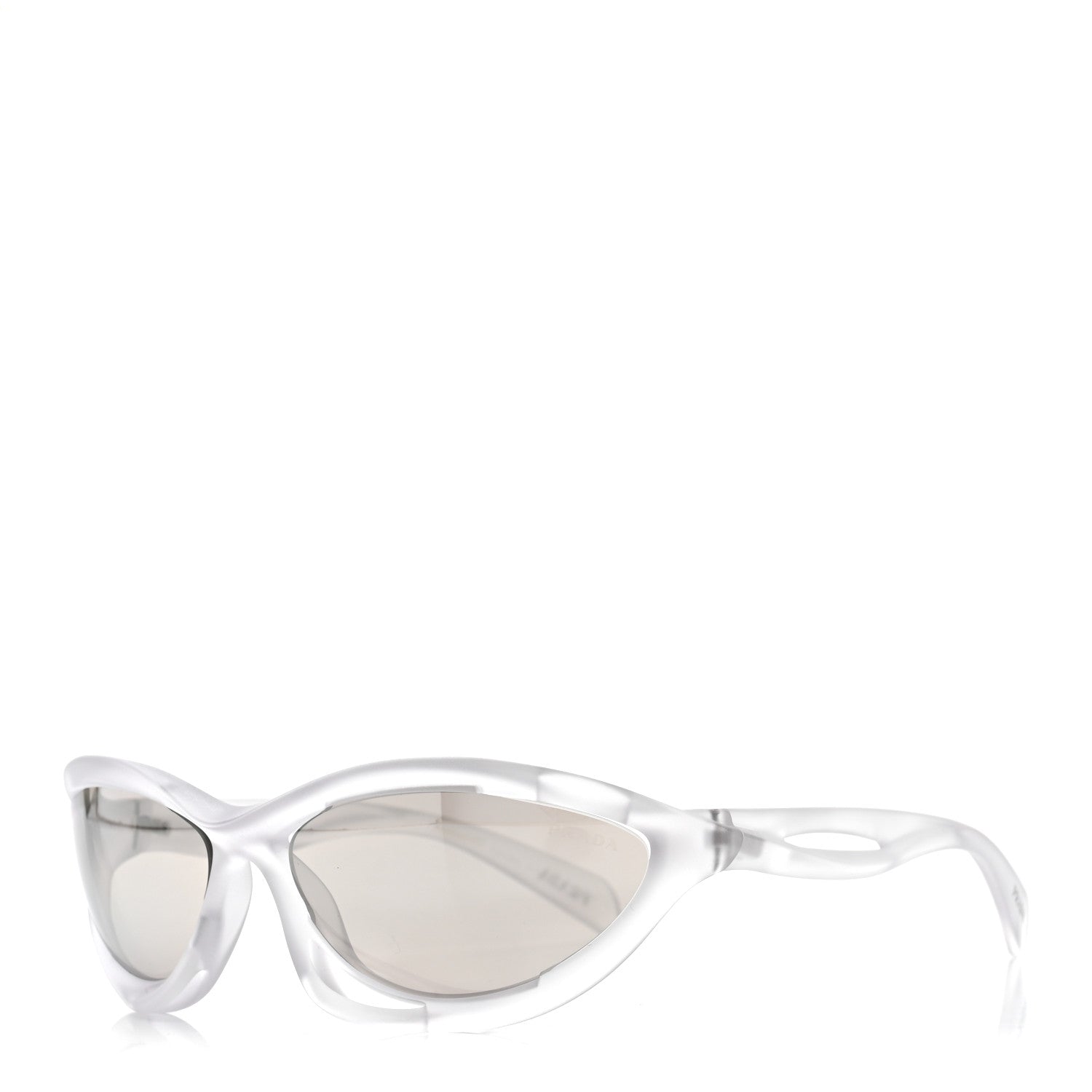 Prada Acetate Cat Eye Sunglasses SPR A23 Frosted Crystal 1 of 7