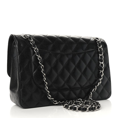 Chanel Caviar Quilted Jumbo Double Flap Black 3 of 9