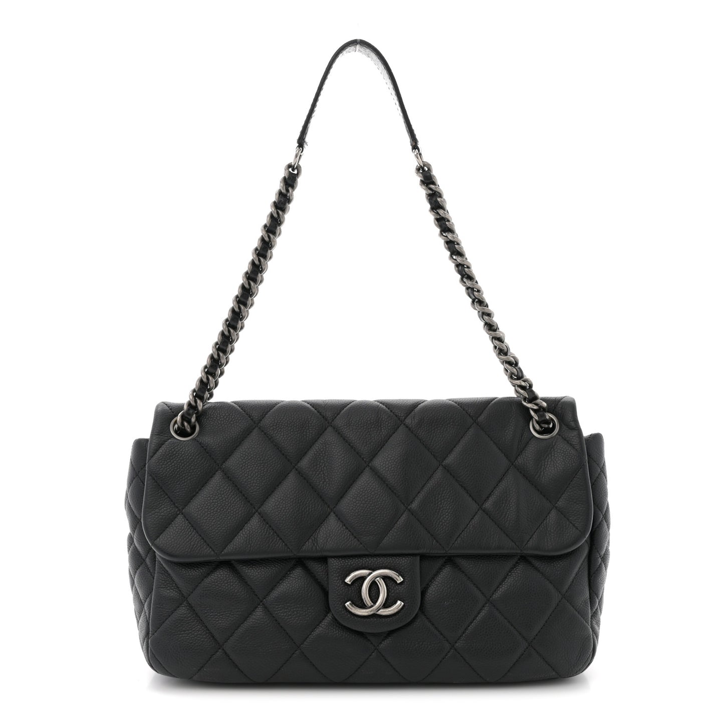 Caviar Quilted Coco Casual Flap Black