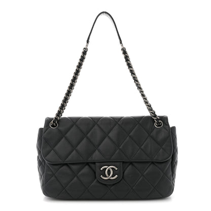 Chanel Caviar Quilted Coco Casual Flap Black 1 of 12