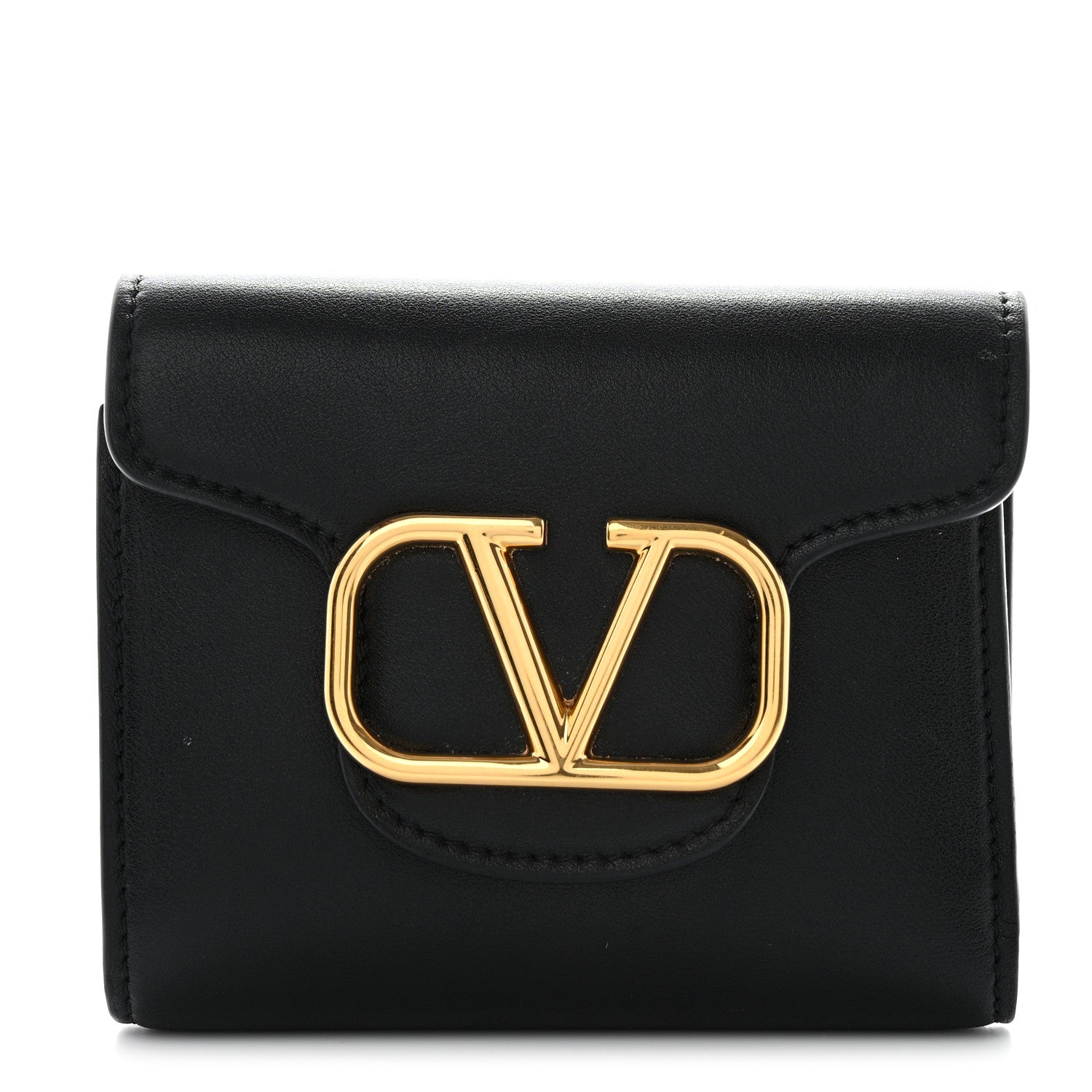 Valentino Garavani Calfskin Small Loco Wallet Black 1 of 11