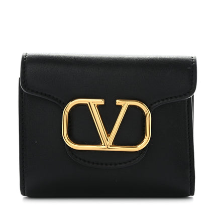 Valentino Garavani Calfskin Small Loco Wallet Black 1 of 11