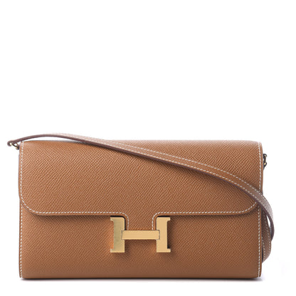 Hermes Epsom Constance Long Wallet To Go Gold 1 of 9