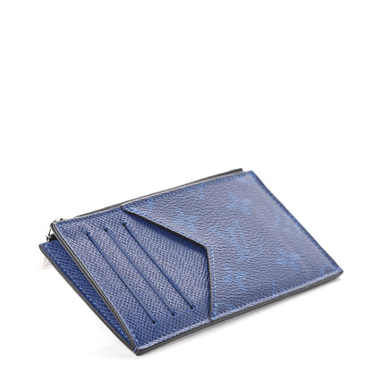 Louis Vuitton Monogram Taiga Coin Card Holder Cobalt 3 of 5
