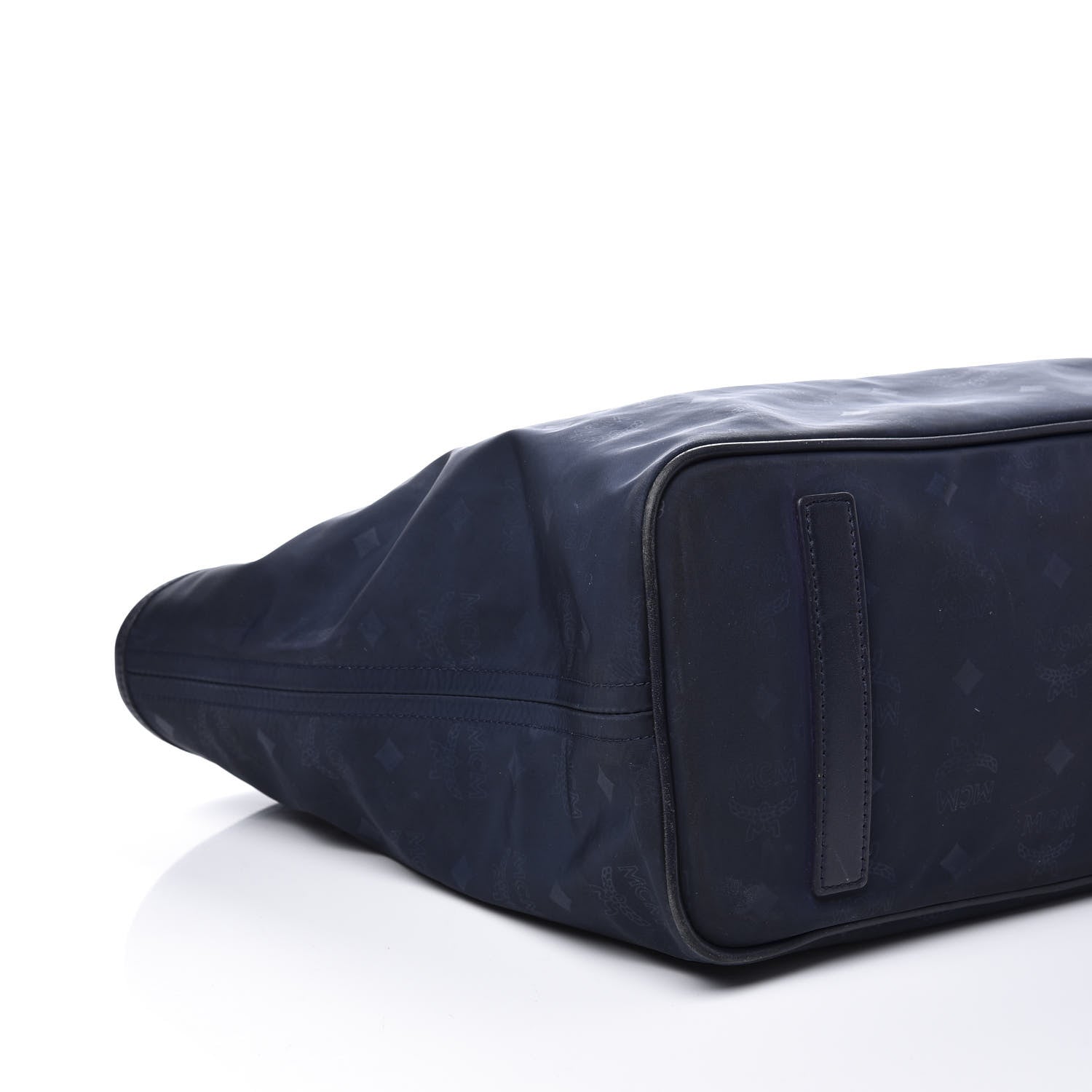 MCM Nylon Monogram Medium Dieter Shopper Tote Navy 5 of 14