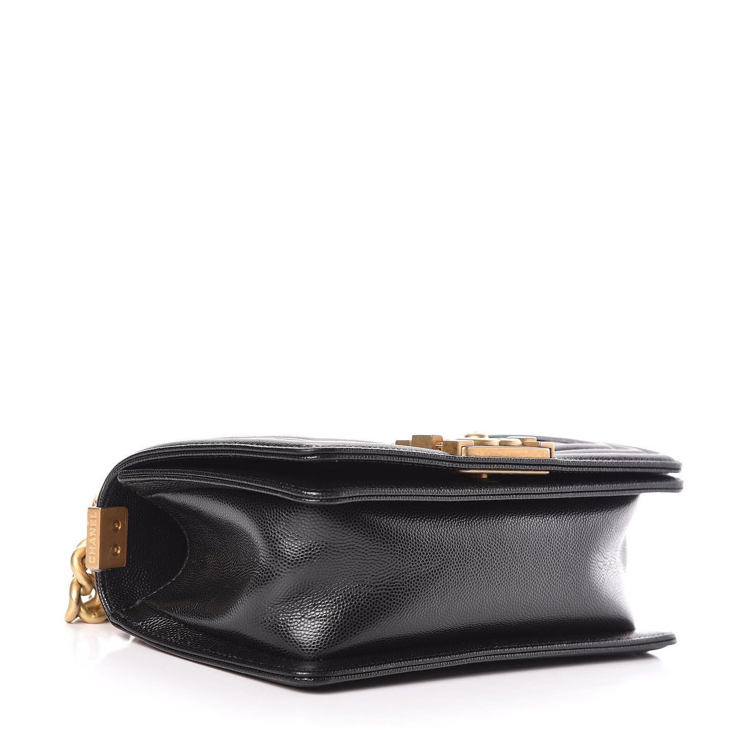 Caviar Quilted Small Boy Flap Black