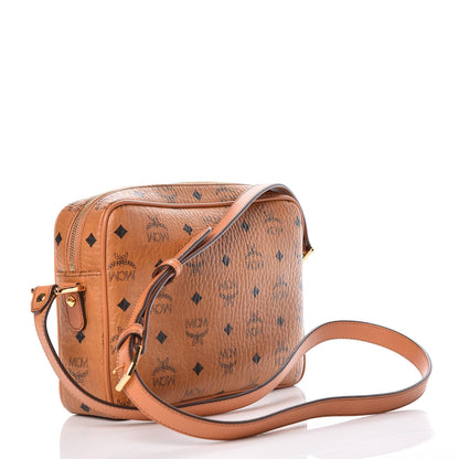 MCM Visetos Medium Heritage Line Camera Crossbody Bag Cognac 3 of 10