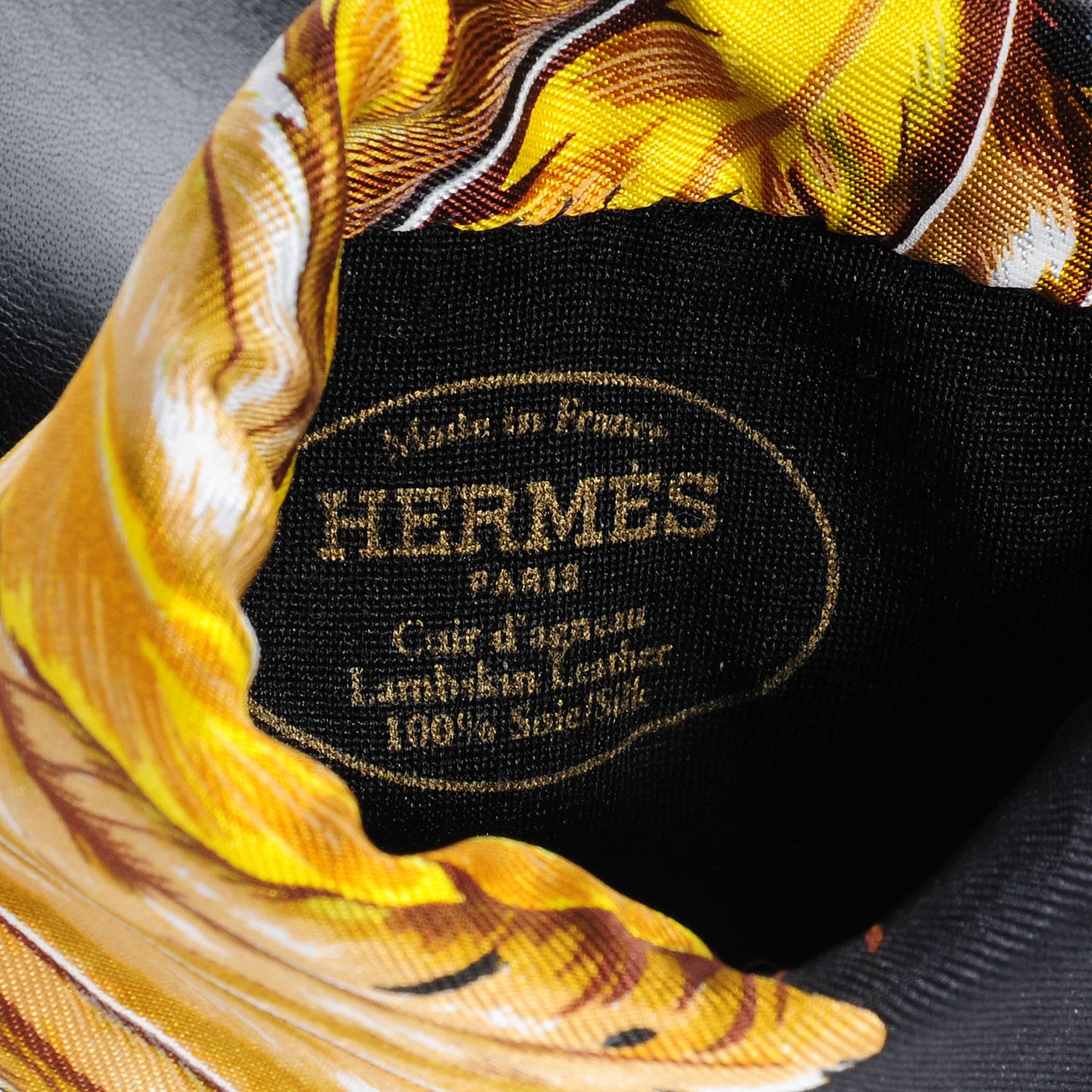 Lambskin Silk Lined Gloves 7.5 Black