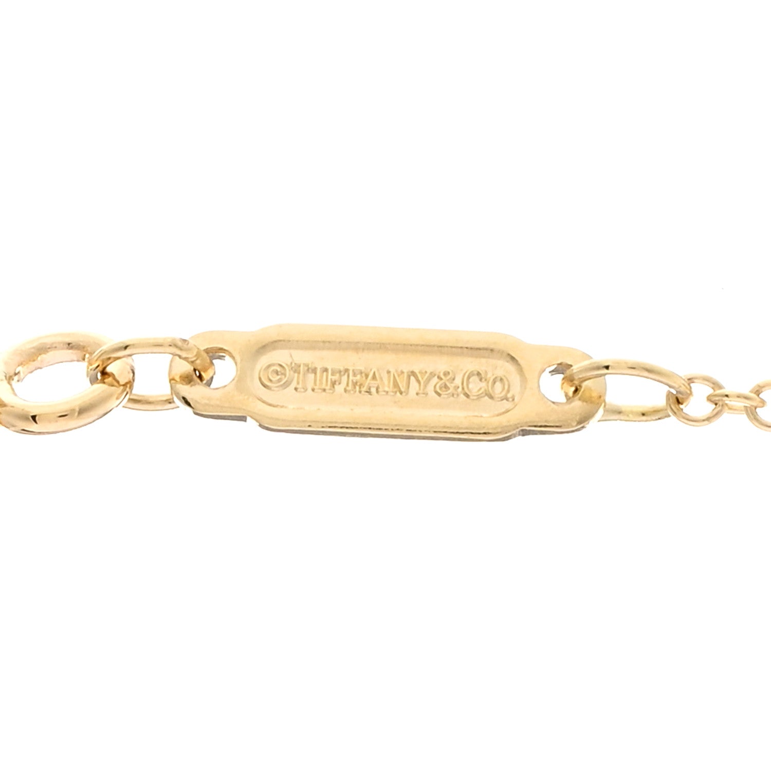 Tiffany 18K Yellow Gold Small T Smile Pendant Necklace 4 of 5