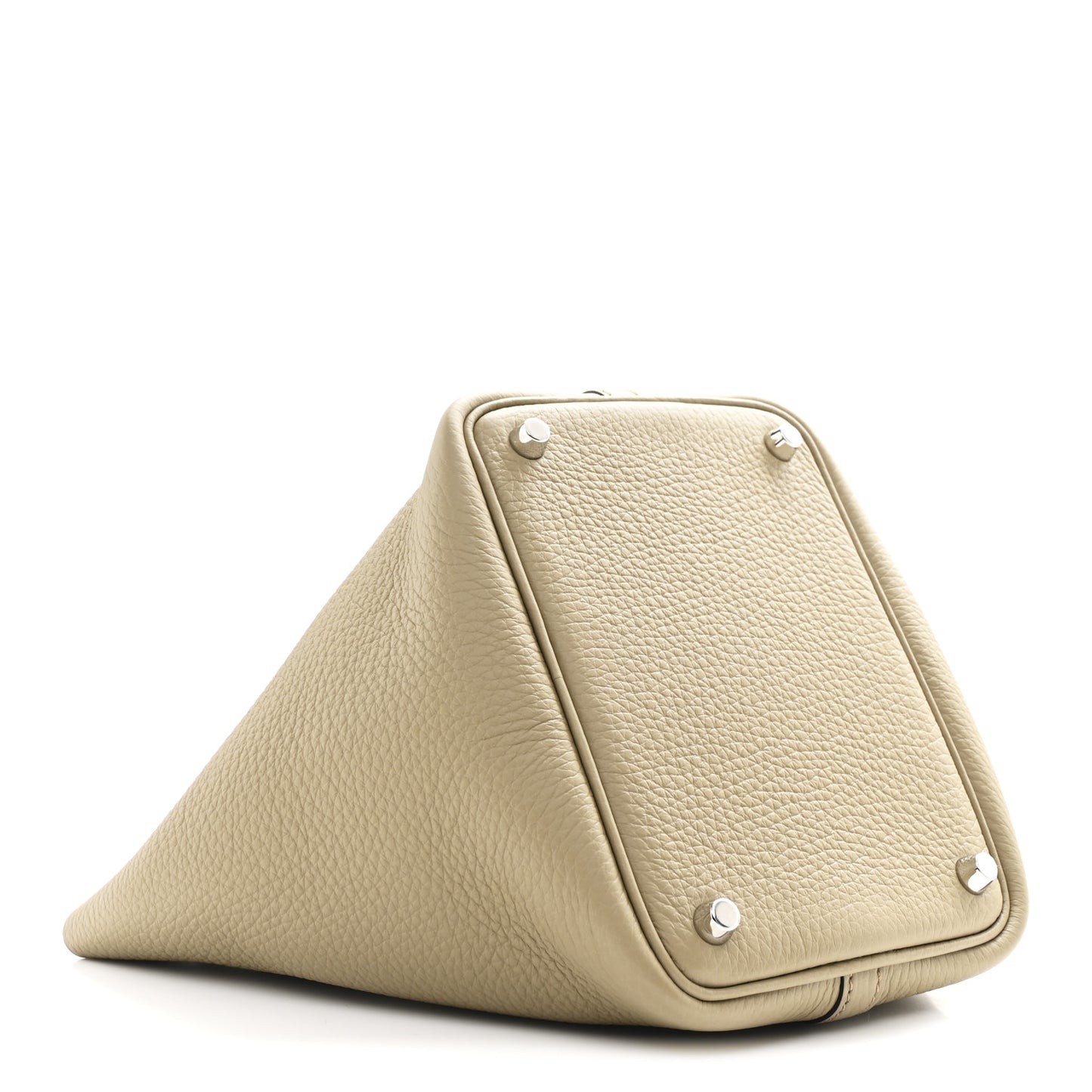 Taurillon Clemence Picotin Lock 18 PM Beige Marfa