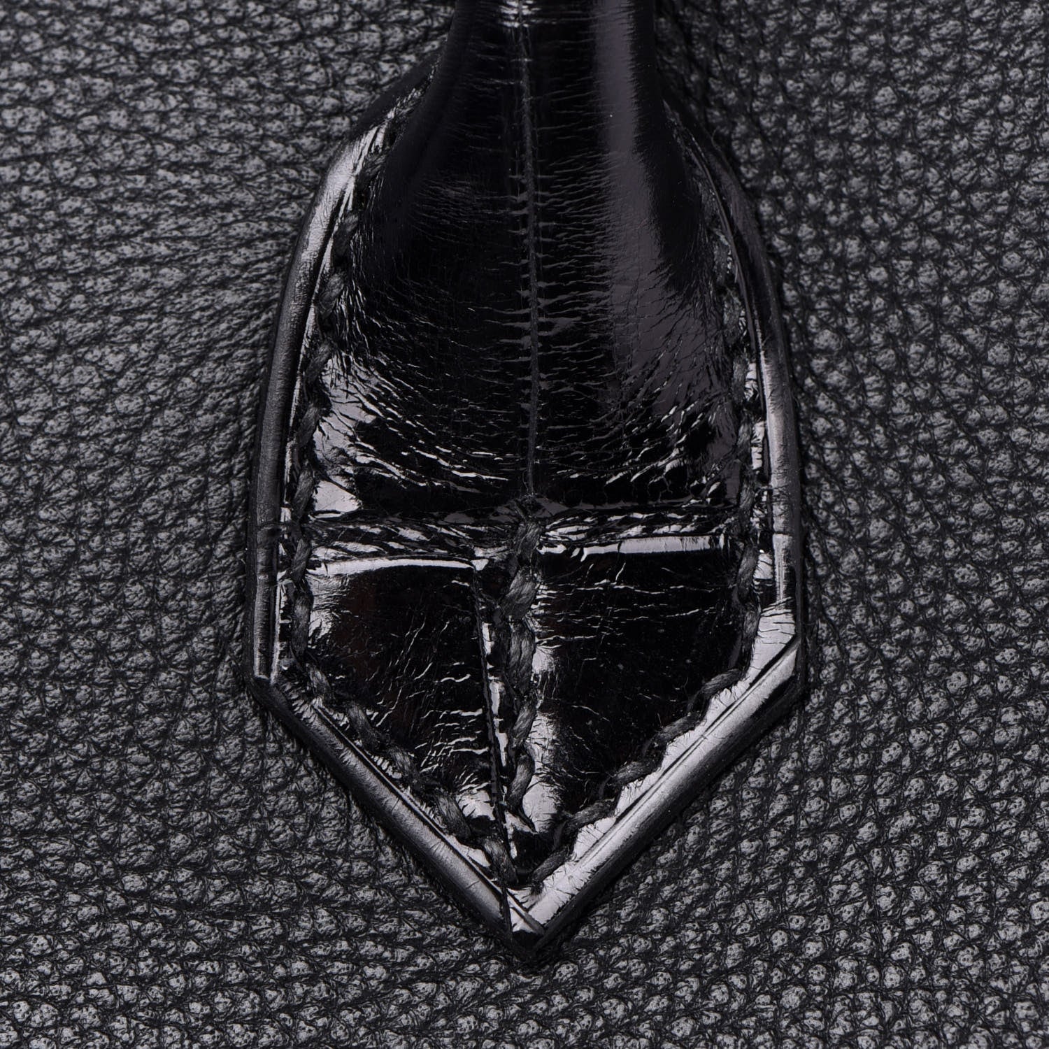 Hermes Taurillon Novillo Shiny Niloticus Crocodile Birkin Touch 25 Black 8 of 35