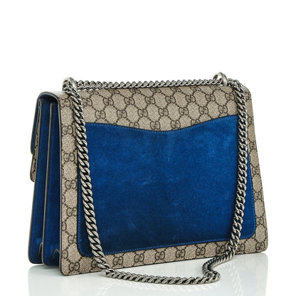 Gucci GG Supreme Monogram Medium Dionysus Shoulder Bag Blue 3 of 8