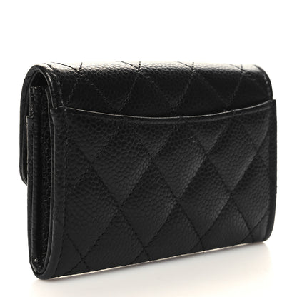 Chanel Caviar Quilted Flap Card Holder Wallet Black 4 of 10