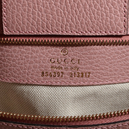 Gucci Dollar Calfskin Medium Swing Tote Grey Field Soft Pink 6 of 7