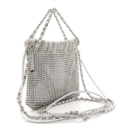 Chanel Crystal Embellished Metallic Lambskin Mini Chanel 22 Silver 3 of 11
