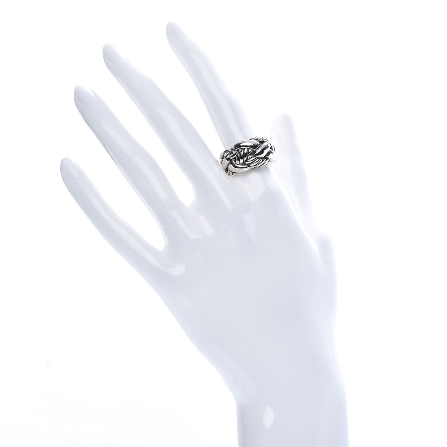 Sterling Silver Woven Cable Ring 54 7