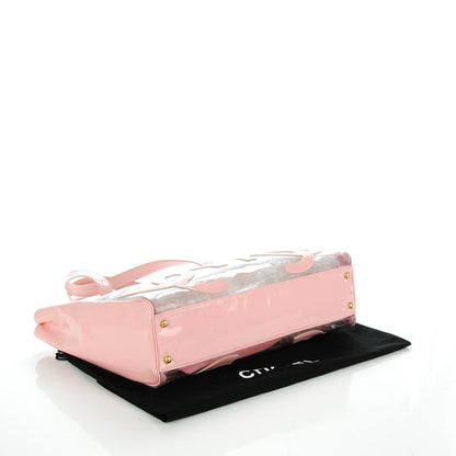 Chanel Vinyl Patent CC Logo Beach Tote Pink 5 of 9