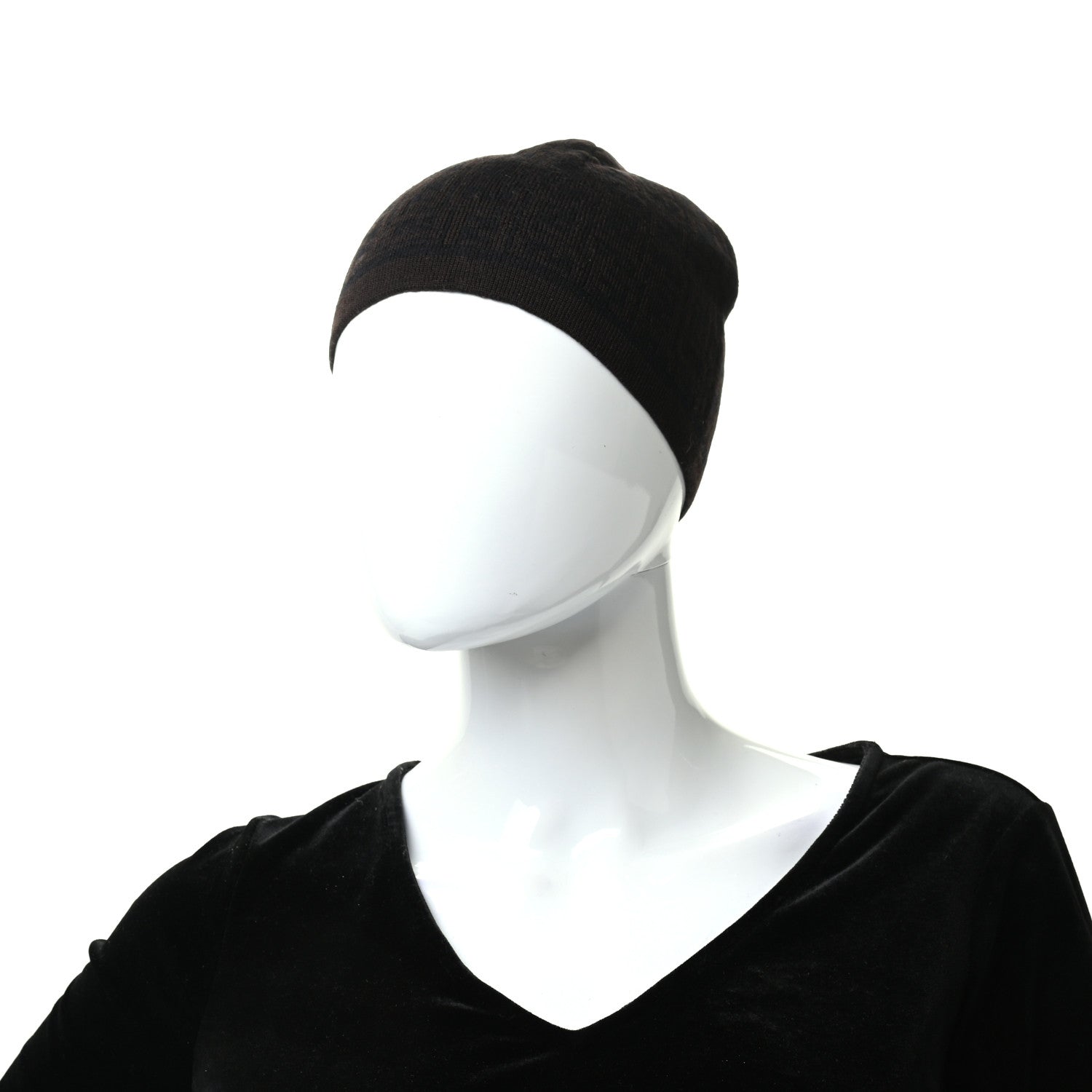 Fendi Cashmere Wool Beanie Tobacco 2 of 5