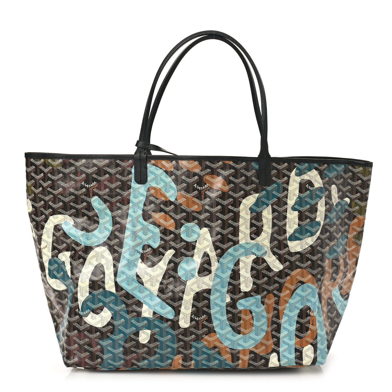 Goyard Goyardine Saint Louis Lettres Camouflage GM Black Blue 3 of 8