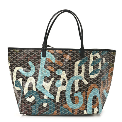 Goyard Goyardine Saint Louis Lettres Camouflage GM Black Blue 3 of 8