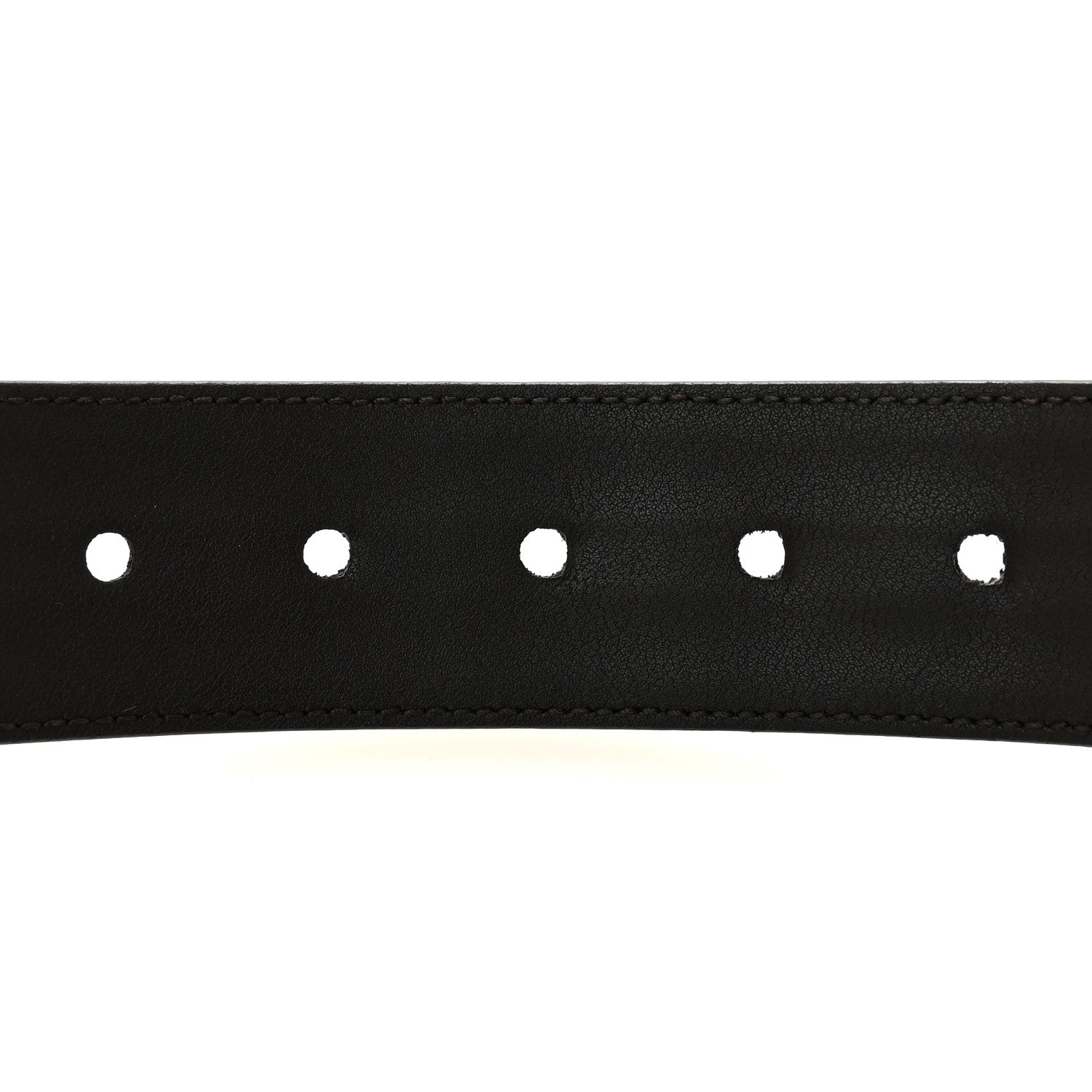 Gucci Monogram Dollar Calfskin 40mm Belt 80 32 Beige Ebony Testa Di Moro 4 of 6