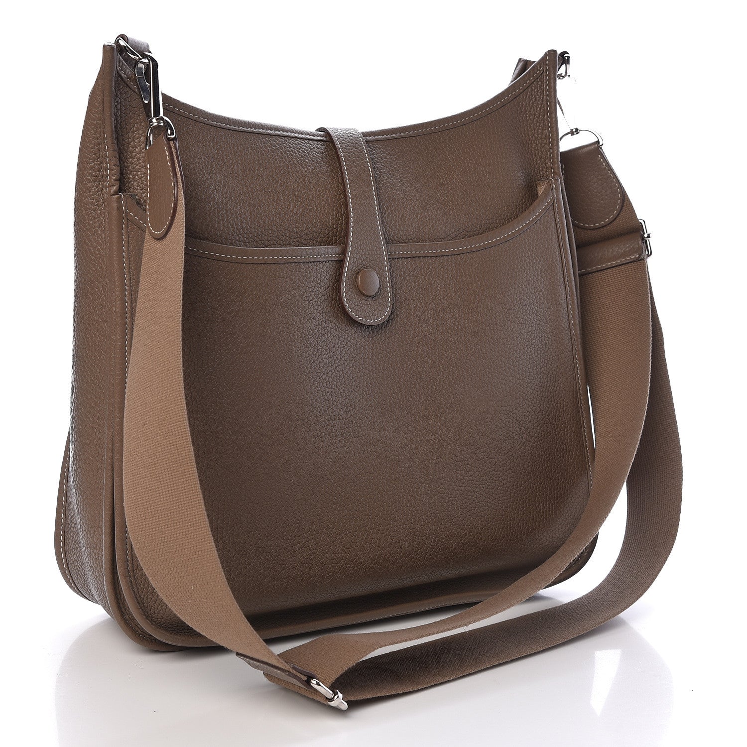 Hermes Taurillon Clemence Evelyne III GM Etoupe 3 of 12