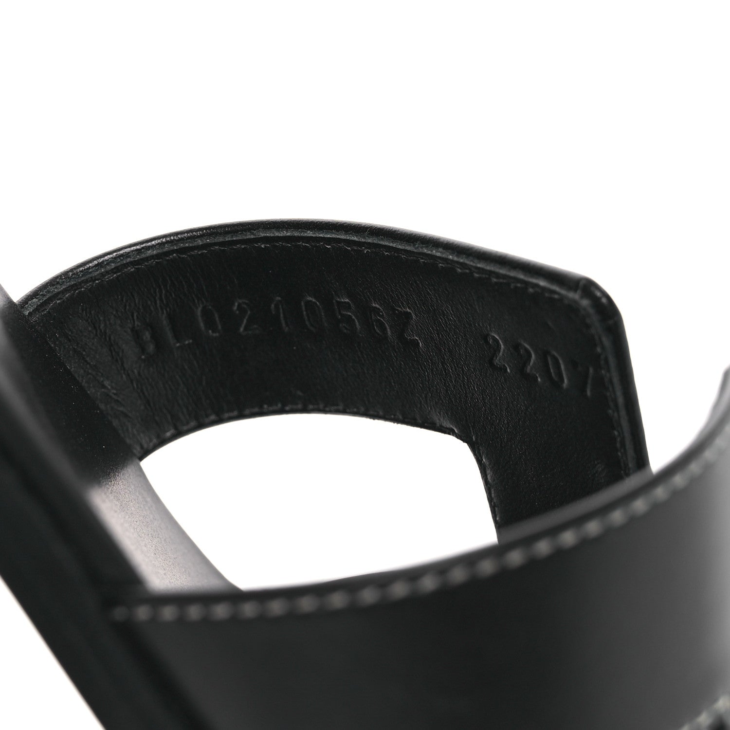 Hermes Box Calfskin Oran Sandals 39 Black 10 of 12
