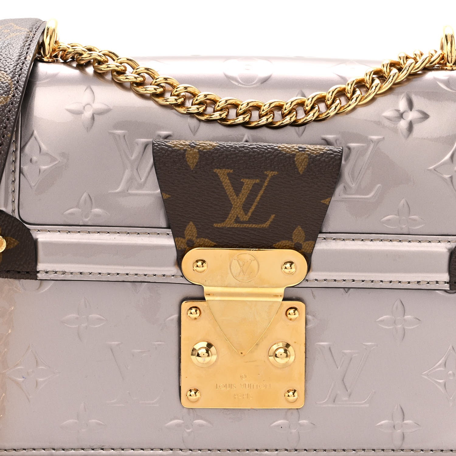 Louis Vuitton Vernis Epi Monogram Wynwood Metallic Taupe Grey 7 of 10