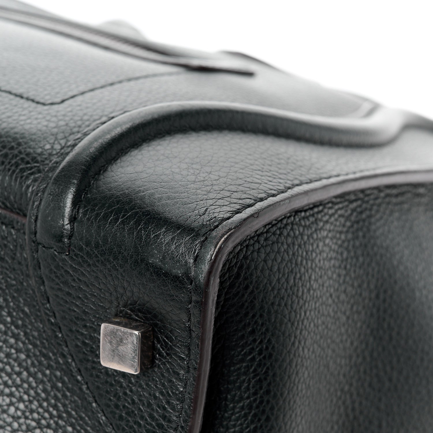 Celine Drummed Calfskin Mini Luggage Black 11 of 13