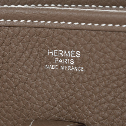 Hermes Taurillon Clemence Evelyne III PM Etoupe 6 of 8