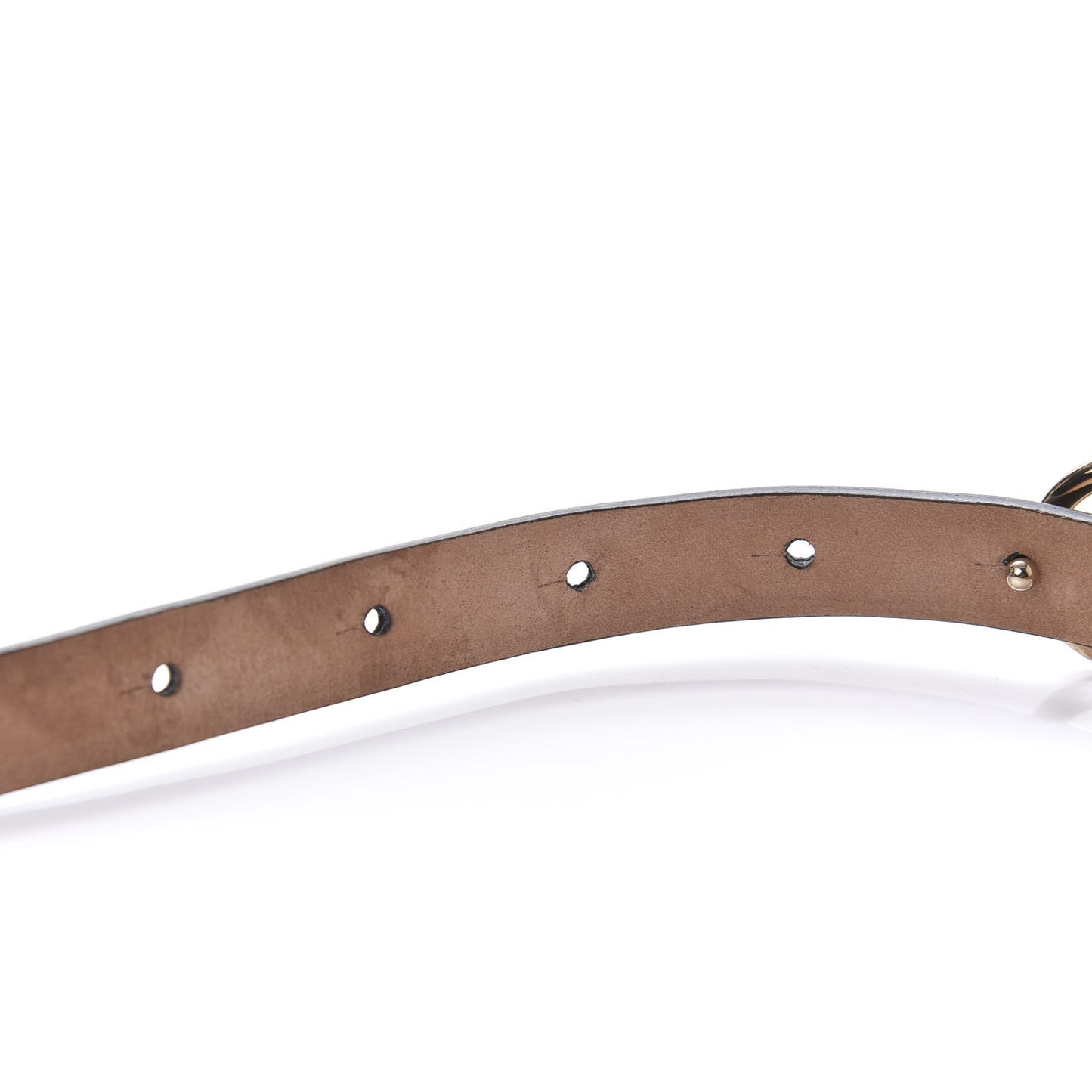 Calfskin Horsebit Skinny Belt 70 28 Black