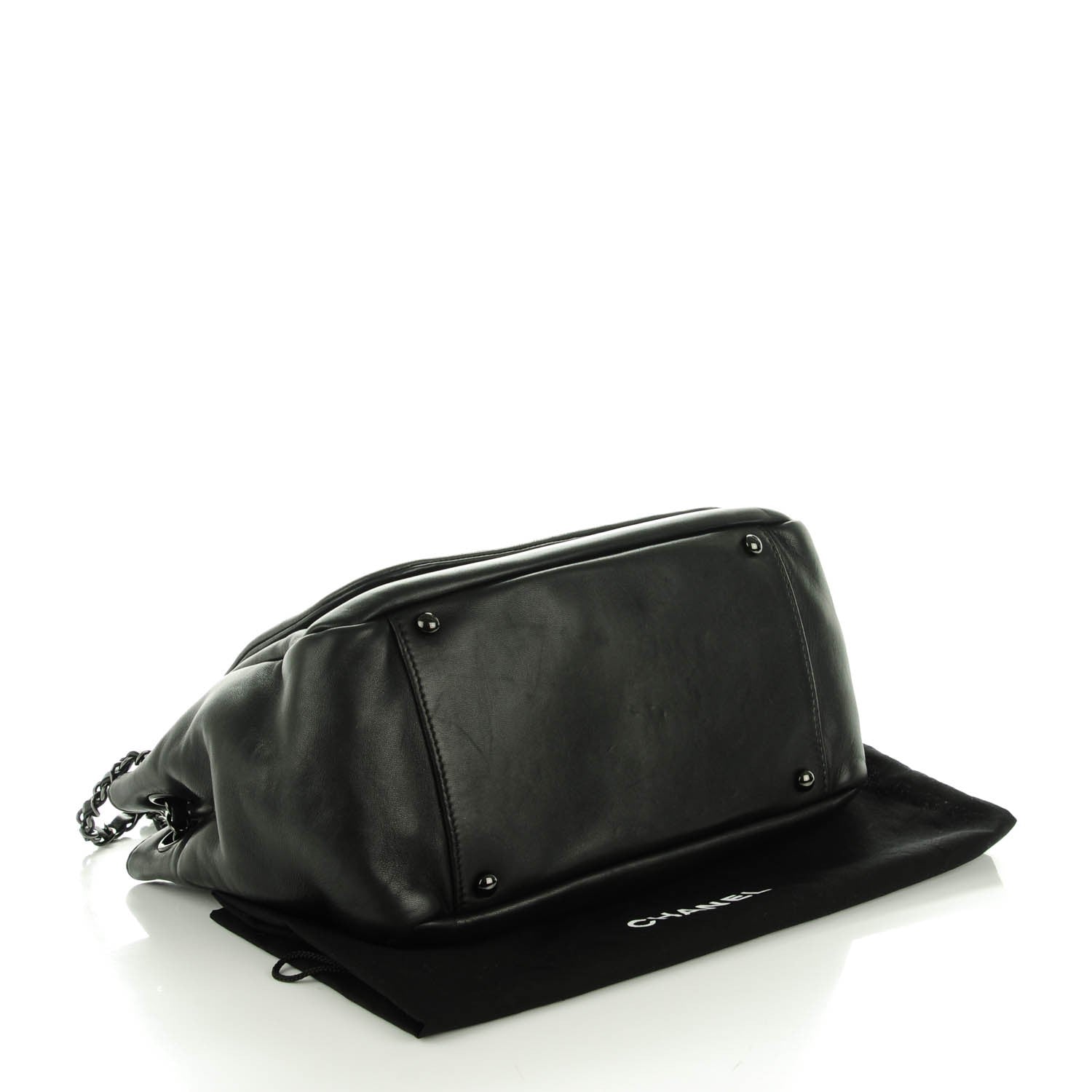 Chanel Lambskin Studded Accordion CC Flap Black 4 of 7