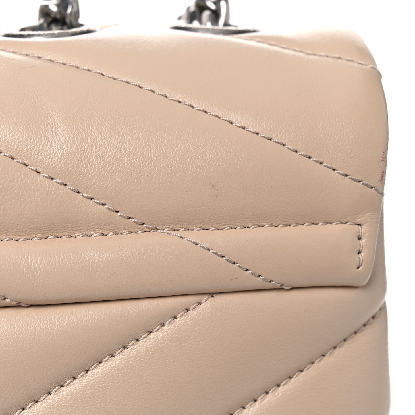 Calfskin Y Quilted Monogram Medium Loulou Chain Satchel Dark Beige