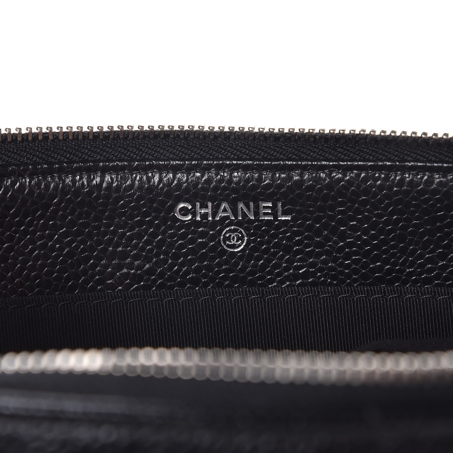 Chanel Caviar Quilted Large Zipped Clutch Black 6 of 9