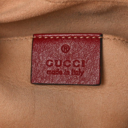 Gucci Monogram Azalea Calfskin Matelasse Diagonal Small GG Marmont Chain Shoulder Bag Beige Ebony New Cherry Red 6 of 9