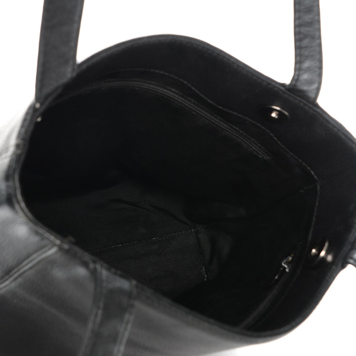 Calfskin CC Shoulder Bag Black
